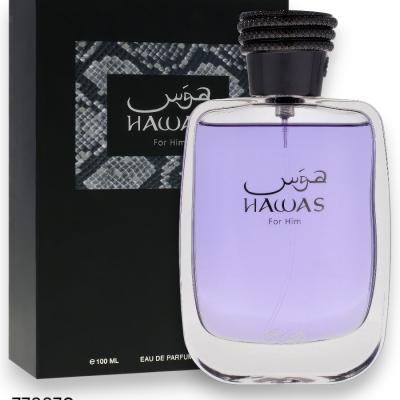 Rasasi Hawas – Eau de Parfum 3.38 oz (100 ml) – Aromatic Aquatic Fragrance